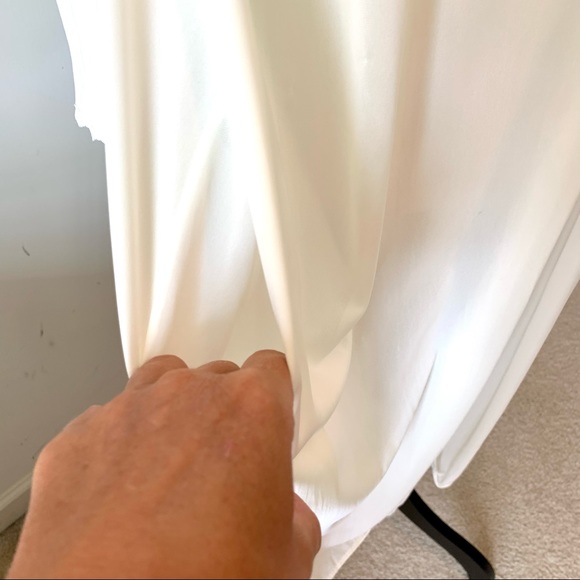 Vintage SHADOWLINE Ivory Housecoat/Robe—SZ. Sm - Picture 6 of 14